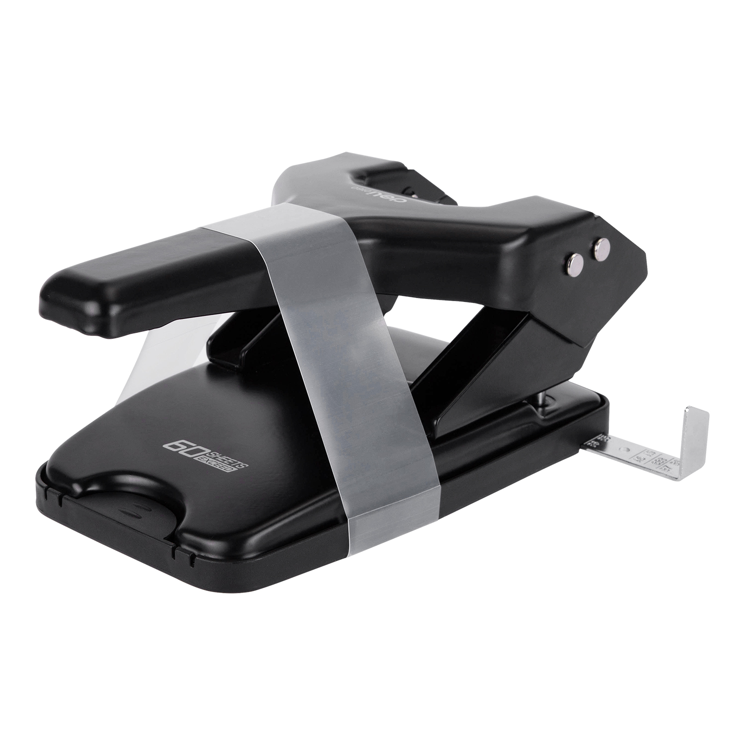deli E0160 Heavy Duty Punch, 60sheets,80mm,Φ6mm, Black - Image 3