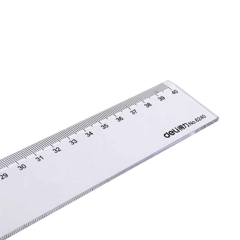 deli 6240 Ruler, 40CM, Transparent - Image 3