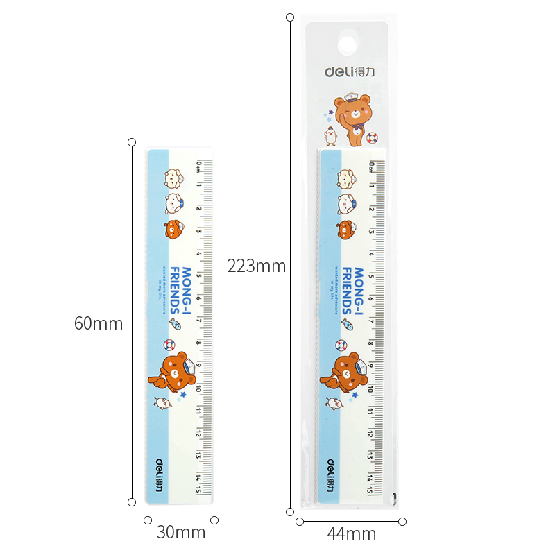 deli 71973 Ruler, 15cm ruler, Assorted Colors - Image 3
