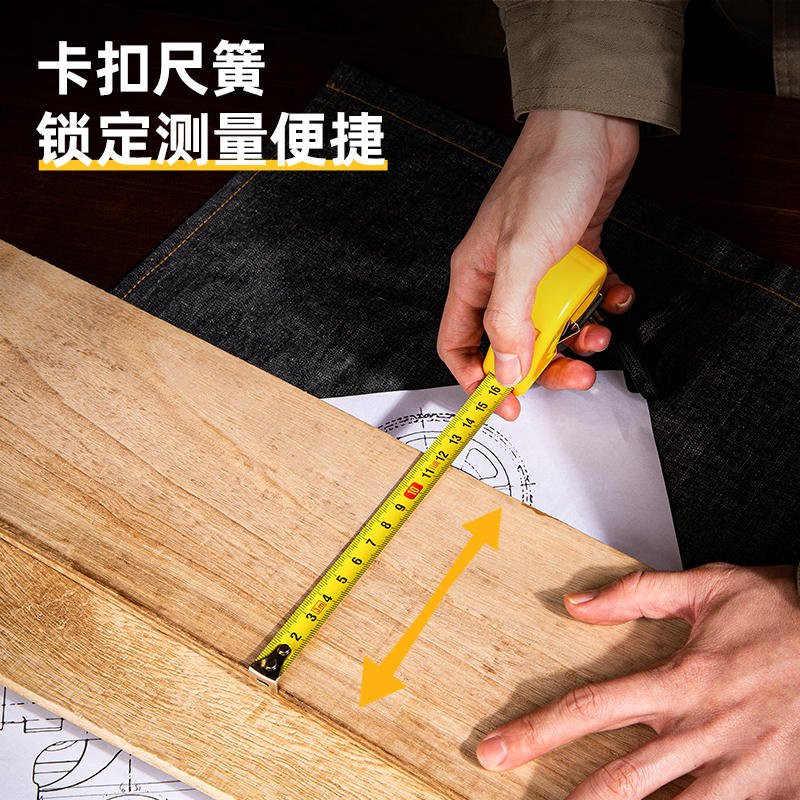 deli 8202 Steel Measure Tape, 3m, Yellow - Image 3