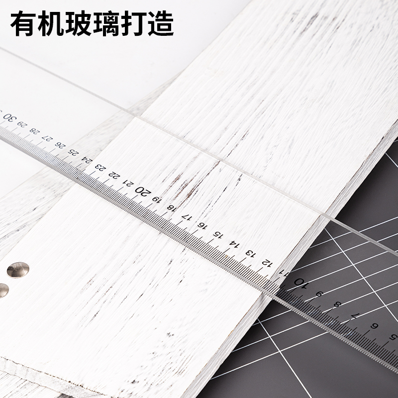 deli 8412 Technical Ruler, 93cm, Transparent - Image 3