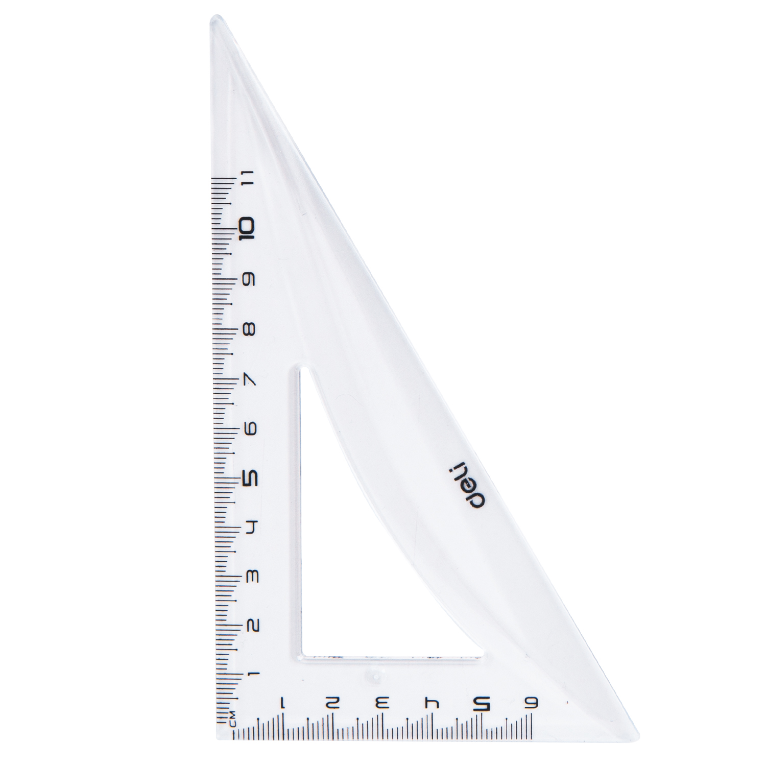 deli EG00412 Ruler Set, 4 pcs, Transparent - Image 3