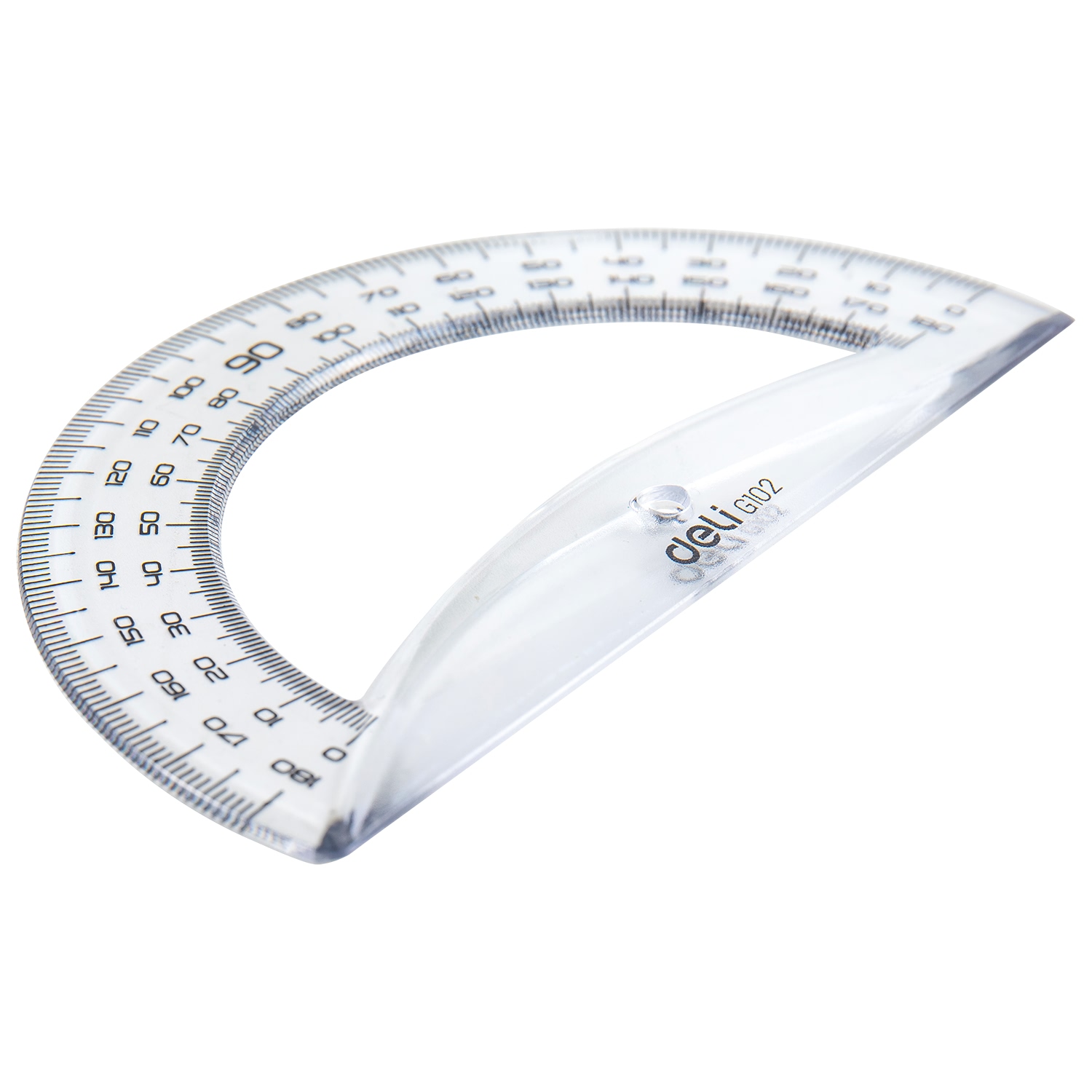 deli EG10212 Protractor, 12CM, Transparent - Image 3