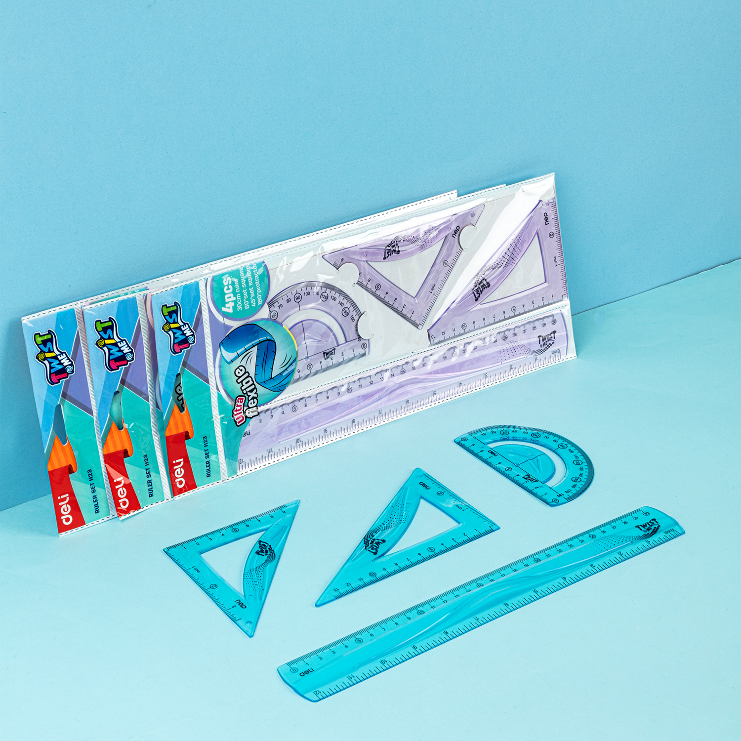 deli EH23 Ruler Set, 4 PCS Set - Image 3