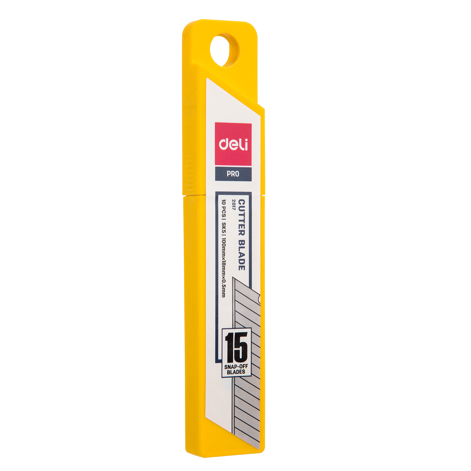 deli E2017 Cutter Blade, 15 snap-off blades, Silver - Image 3