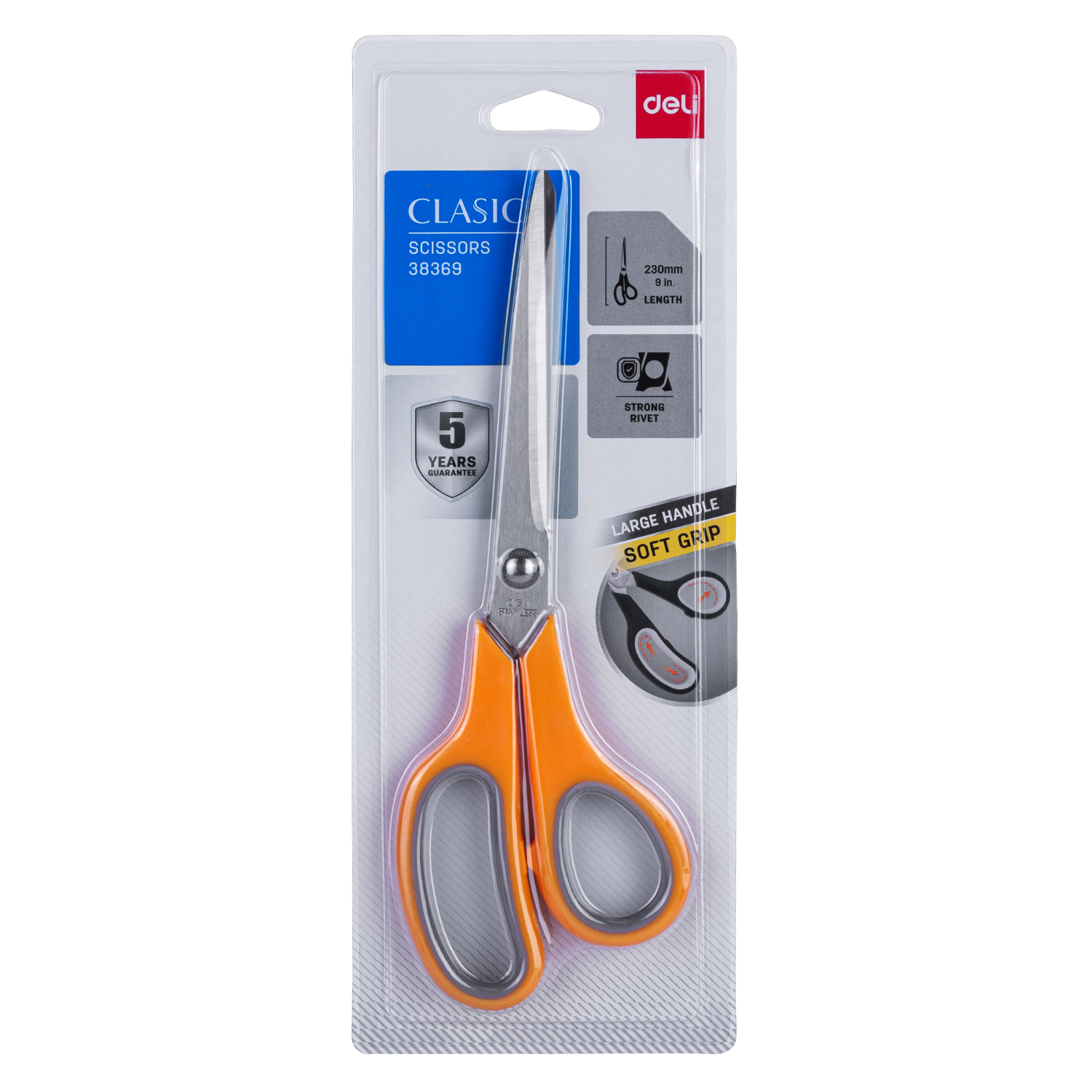 deli E38369 Scissors, 230mm, Assorted Colors - Image 3