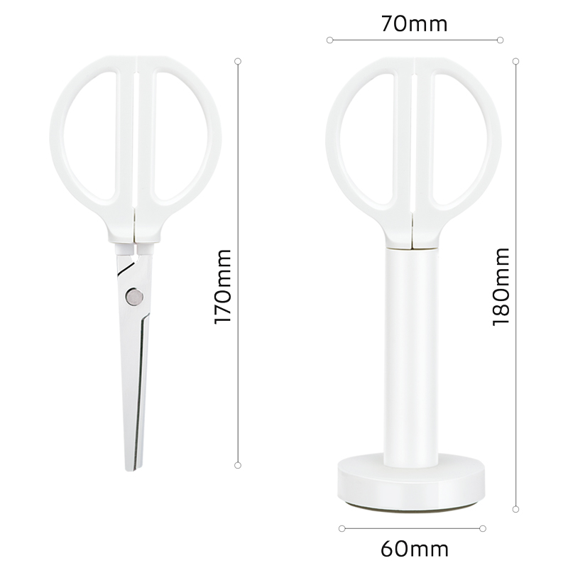 deli ENS051 Scissors, 70×60×180mm, White - Image 3
