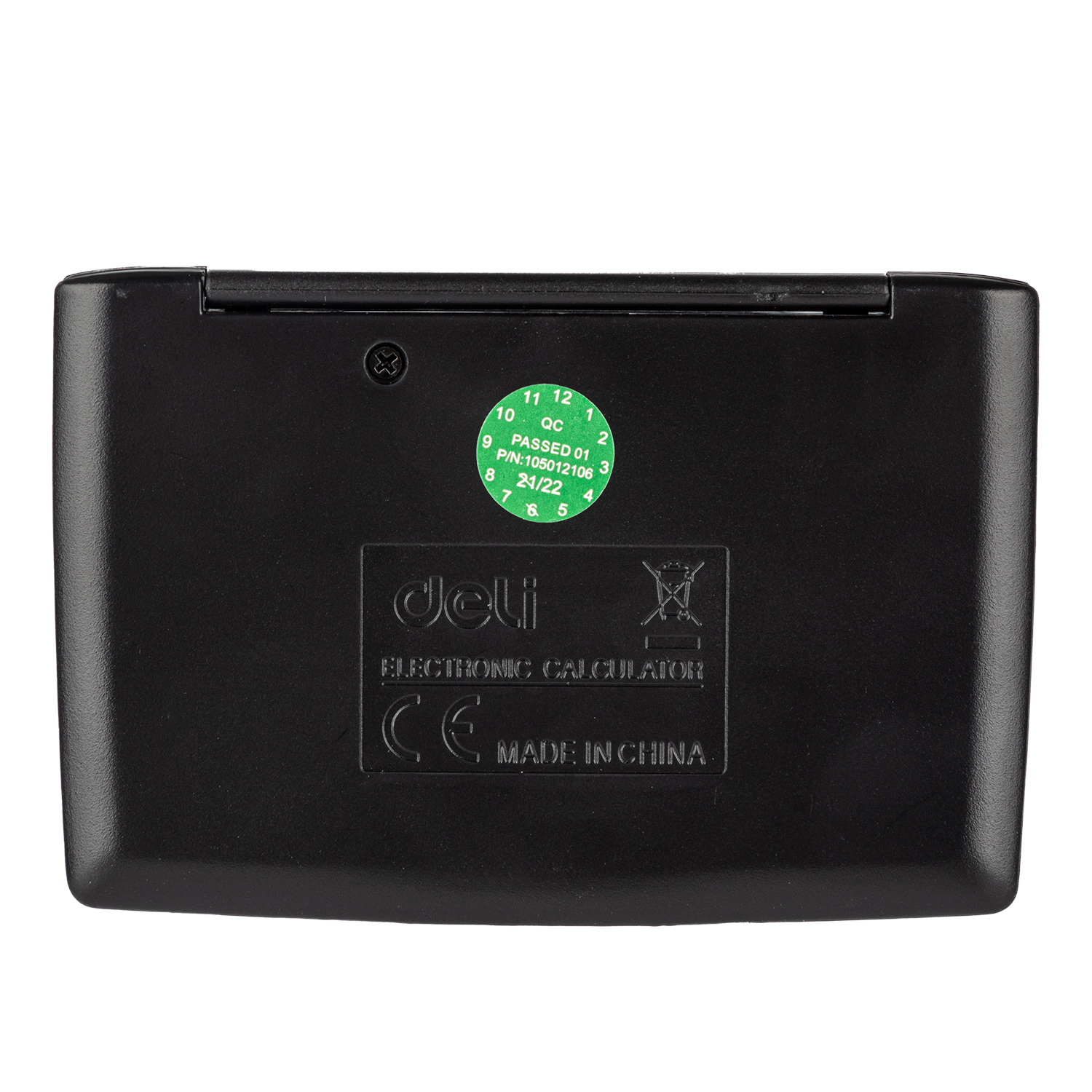 deli E39218 Portable Calculator, Plastic-8 digits,h/cover, Black - Image 3