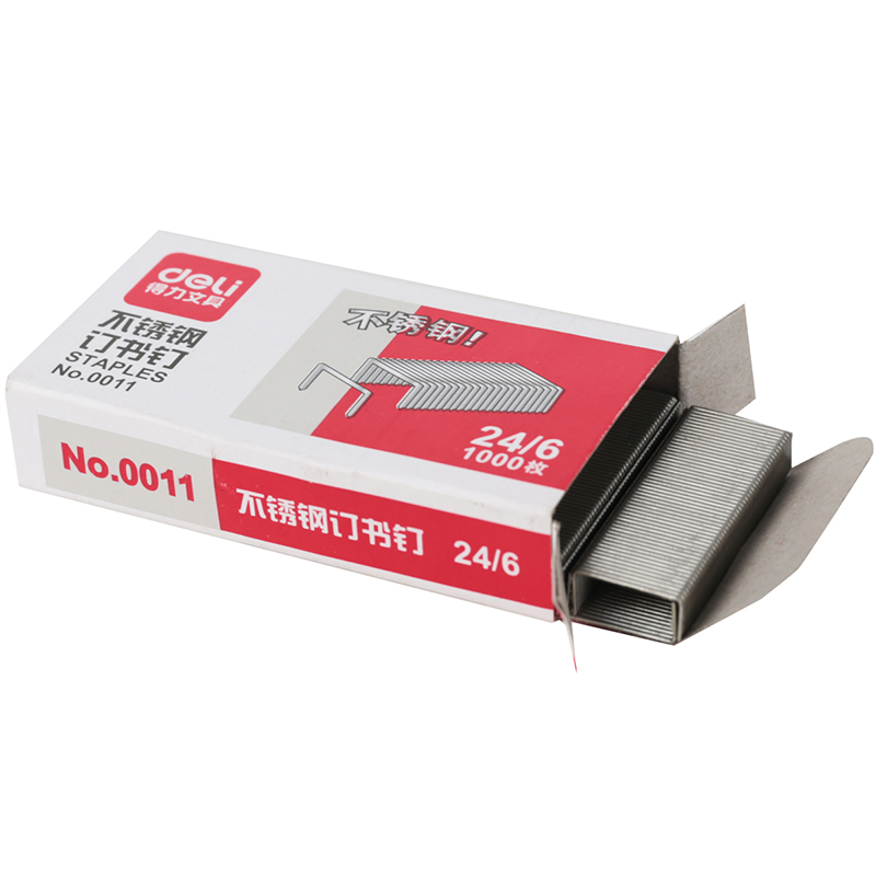deli 0011 Staples, 12#1000PCS/box, Silver - Image 3
