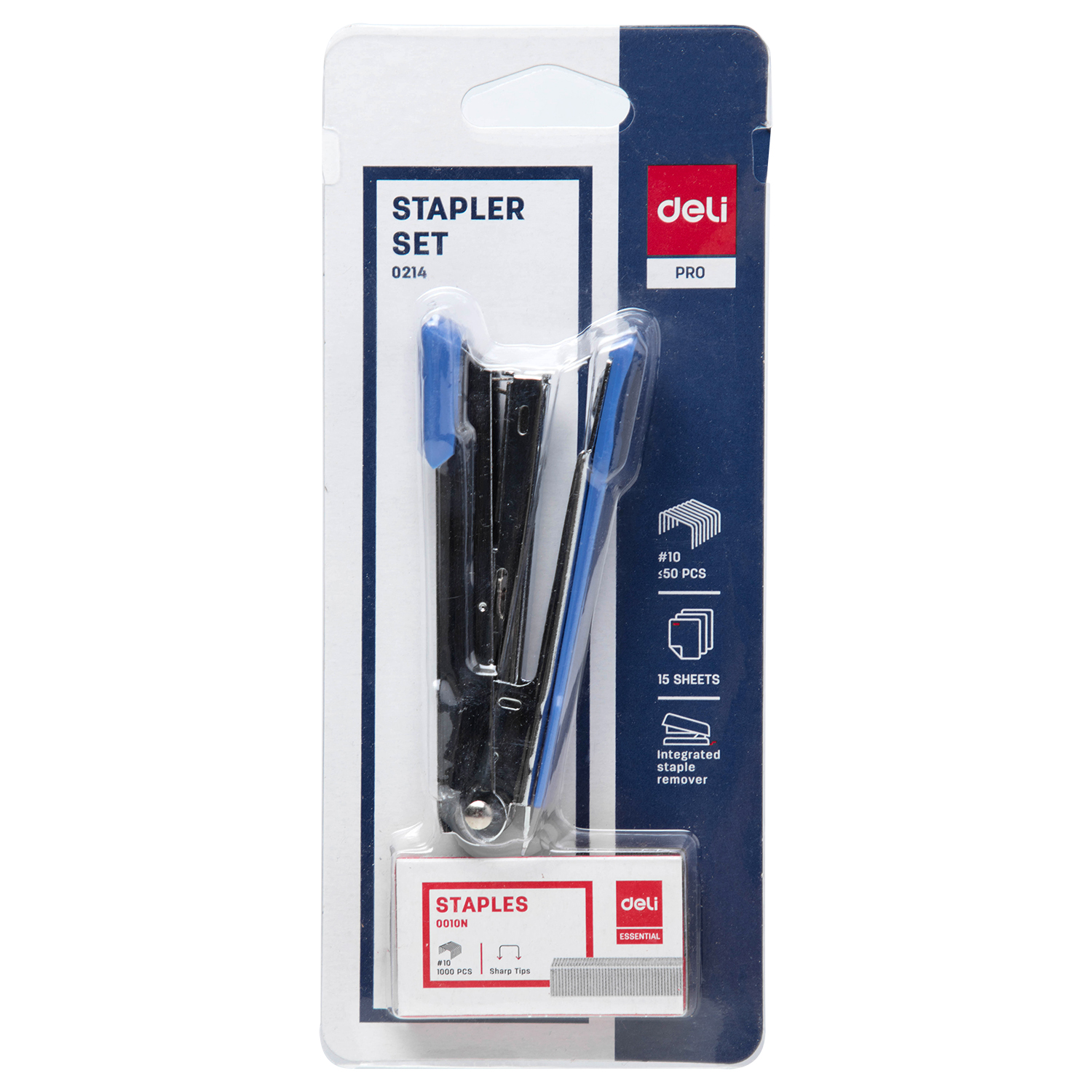 deli E0214 Stapler Set, 15sheets,#10, Assorted Colors - Image 3