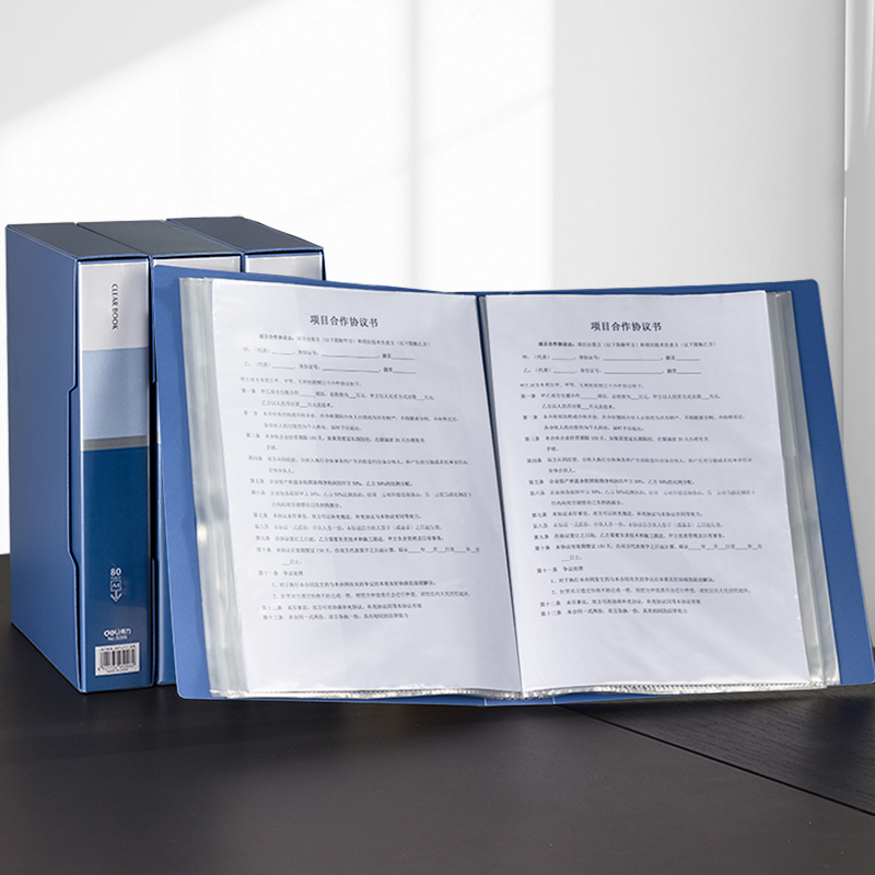 deli 5006 Display Book, A4-80P, Blue - Image 3