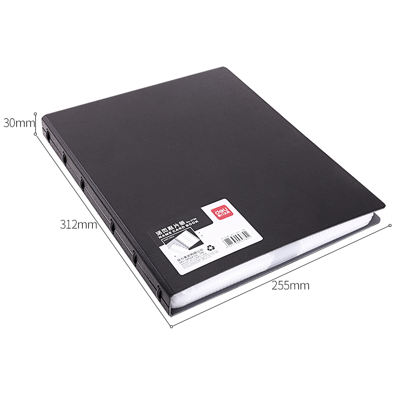 deli 5780 Business Card Book, 600P, Black - Image 3