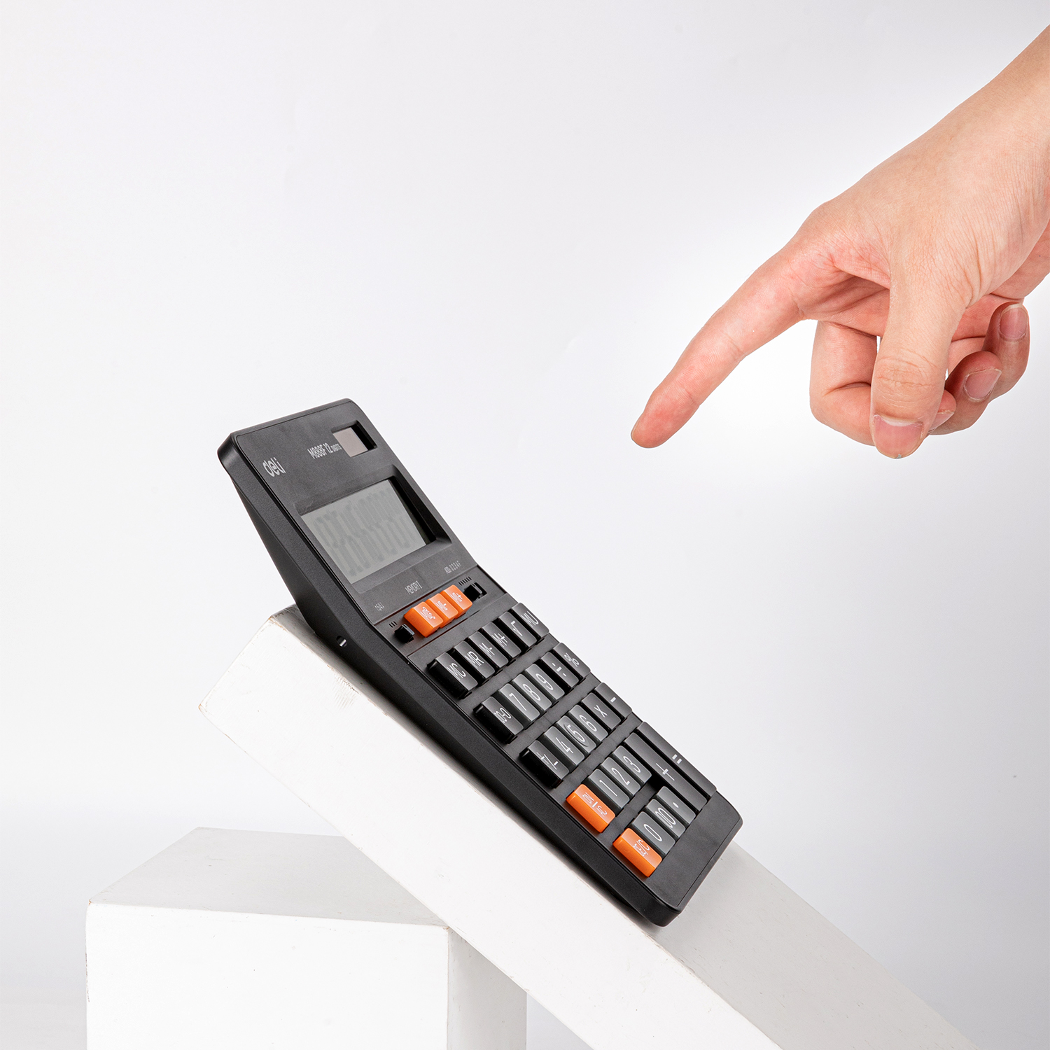 deli EM444 Dual-memory Calculator, Plastic-12 digits, Black - Image 3
