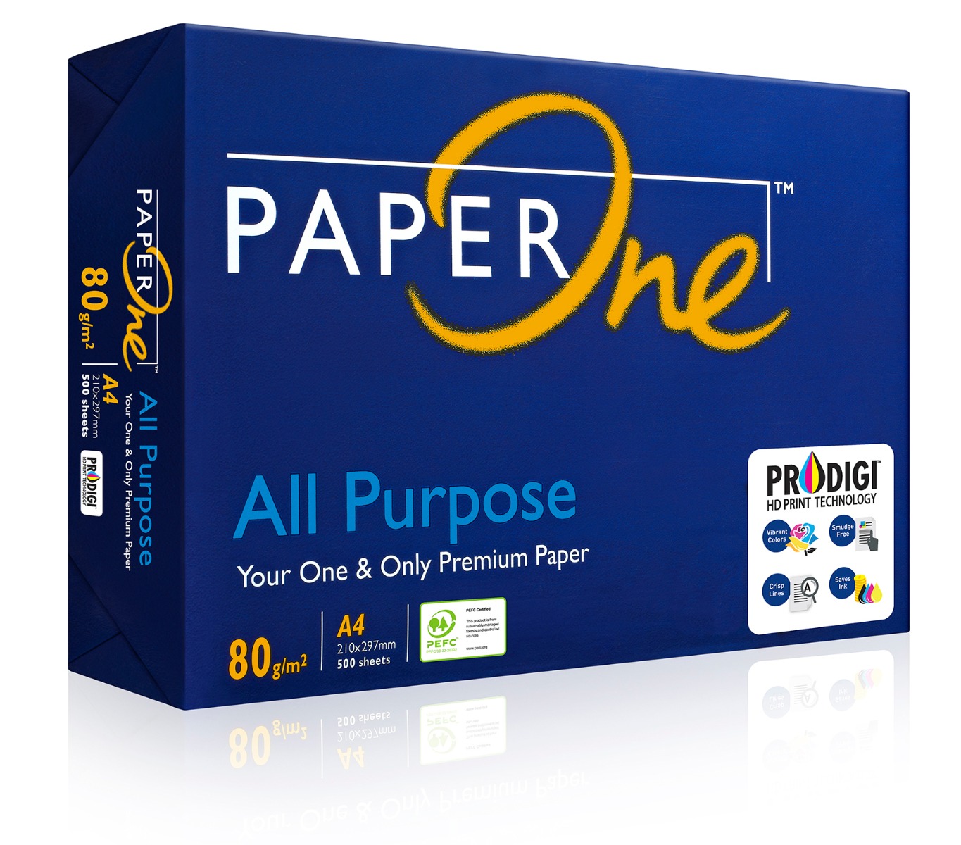 Paper One PaperOne All Purpose Printing Photo Copy Paper A4 80gsm White 500 Pages in a Ream