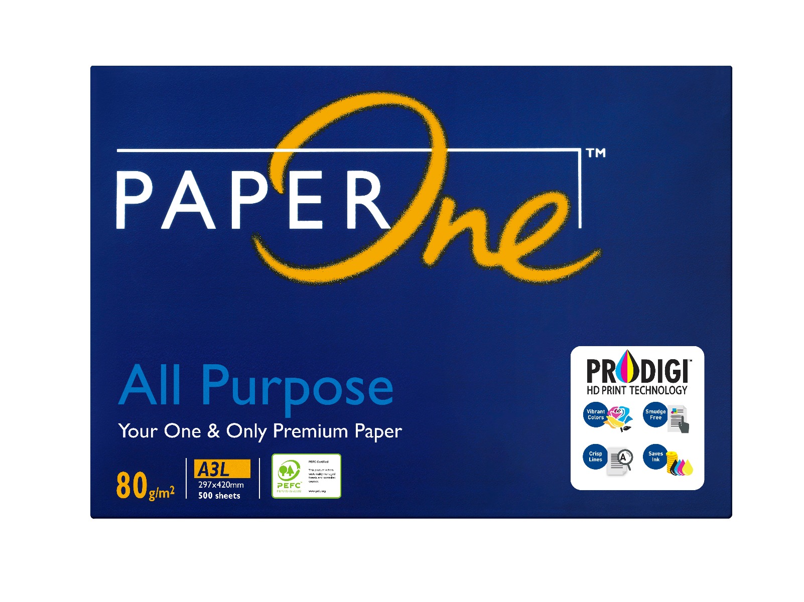 Paper One PaperOne All Purpose, Printing / Photo Copy Paper, A3 80gsm, White, 500 Pages in a Ream - Image 2