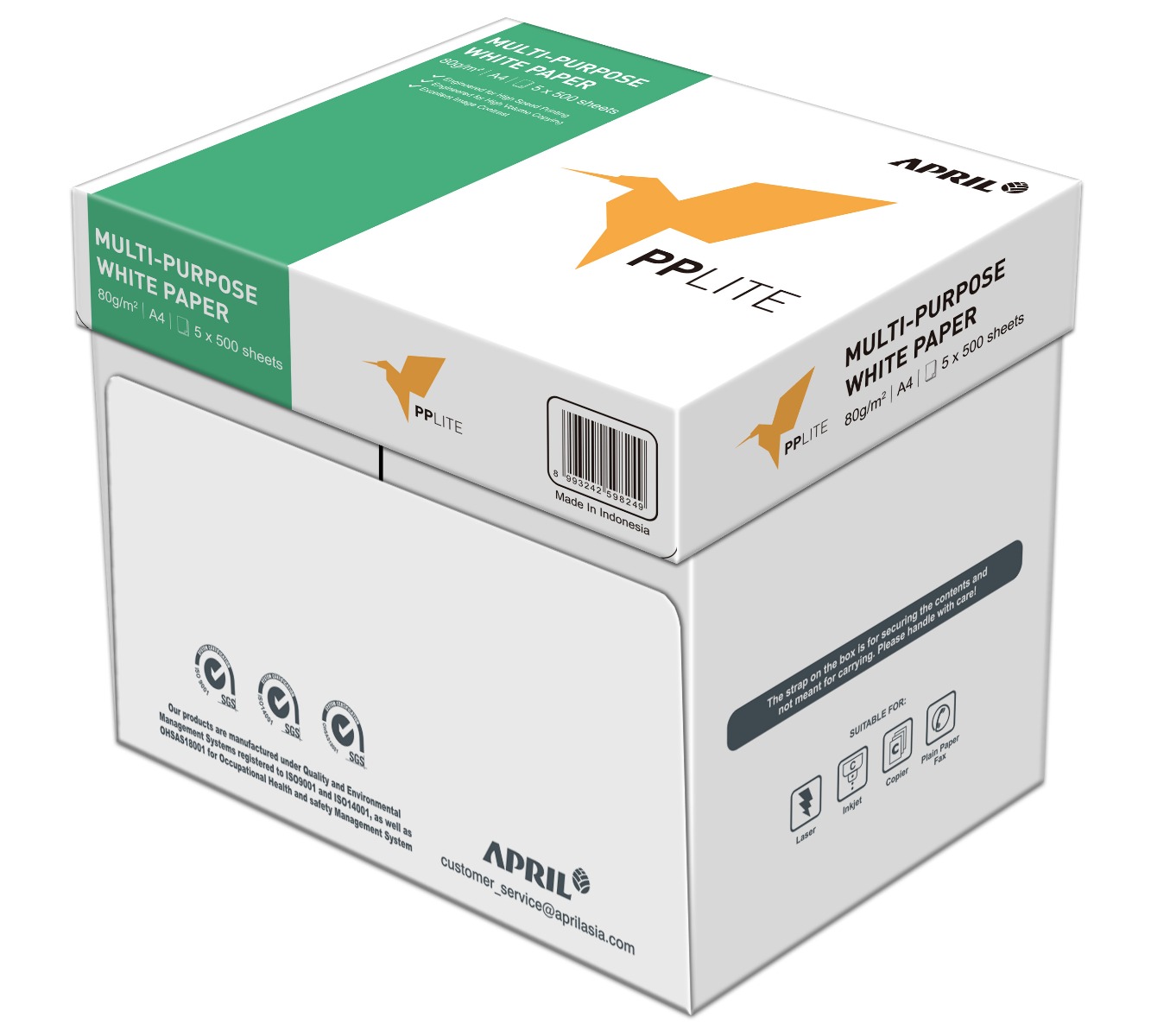 PP Lite Photo Copy Paper, A4 Size, 80gsm, 500 Sheets in a Ream - Image 2