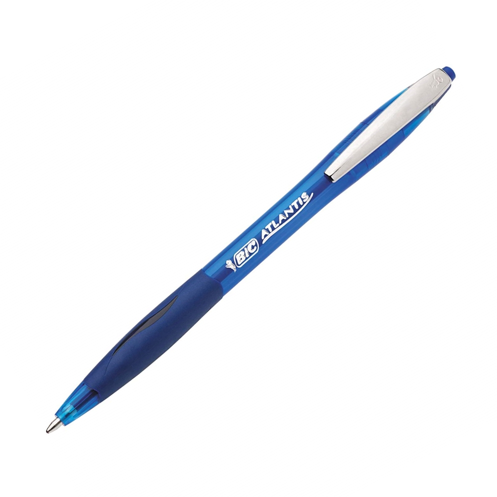 BIC Atlantis Soft Ball Pen Medium Blue (Retractable)