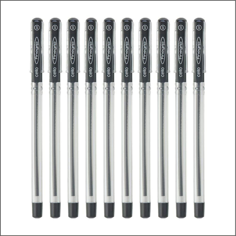 Cello Finegrip Ball Point Pen, Fine Writing 0.7 mm, Black - Image 3