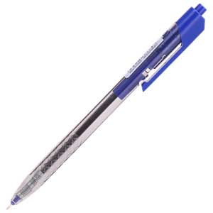 deli Q01330 Arrow Retra. Ball Pen .7MM Blue