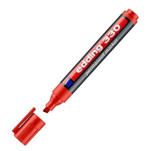 edding E-330 Permanent Marker, Red, Chisel Nib