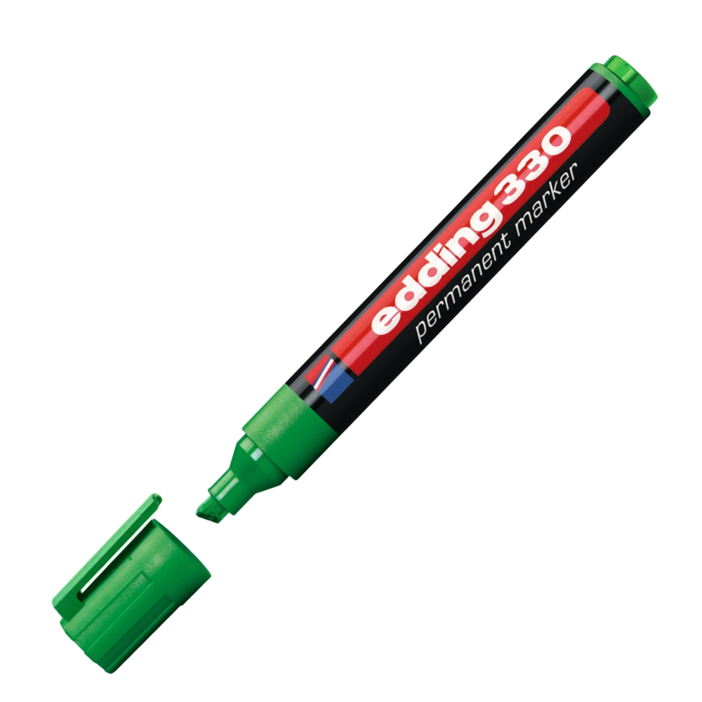 edding E-330 Permanent Marker, Green, Chisel Nib