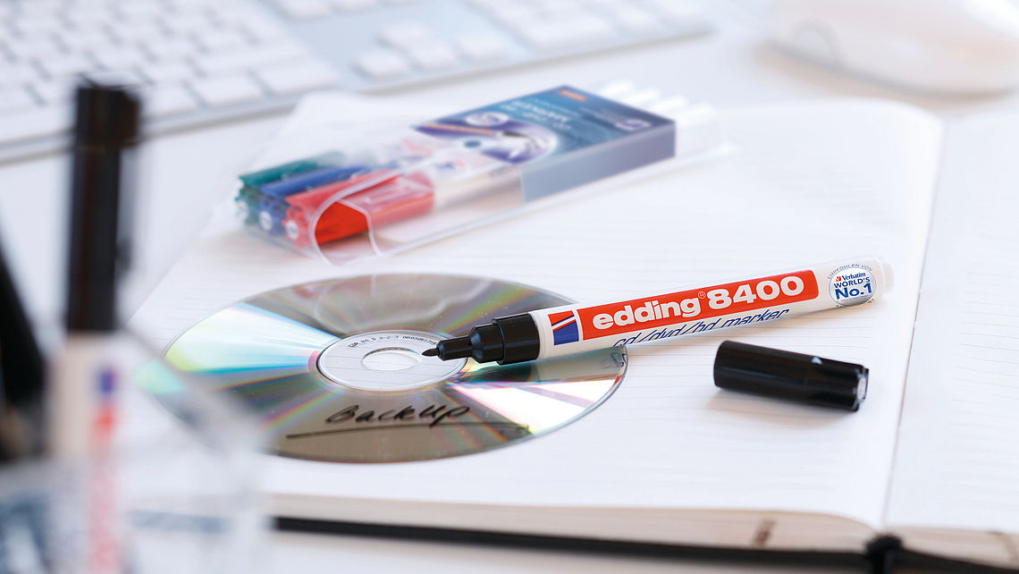 edding E-8400 CD/DVD Marker Blue - Image 2