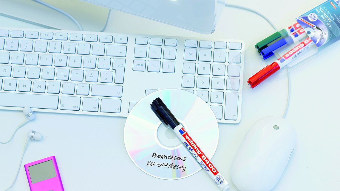 edding E-8400 CD/DVD Marker Blue - Image 3