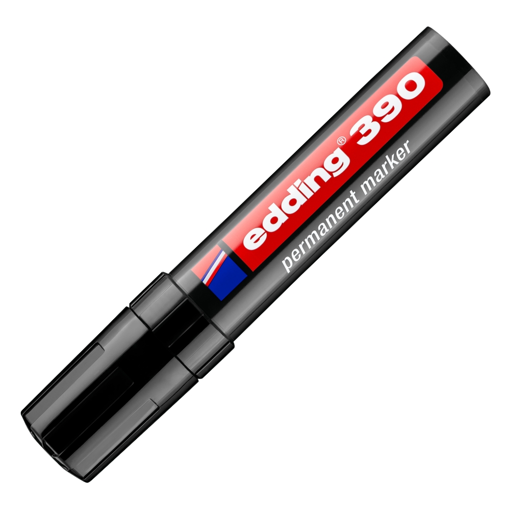 edding E-390 Permanent Marker, Black Chisel Nib