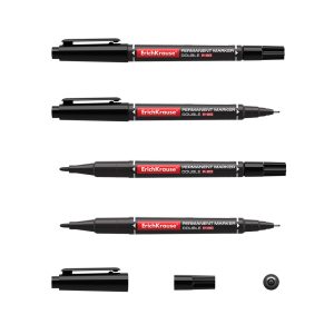 ErichKrause Double-sided permanent marker Double P-80 Black (CD/DVD MARKER DUAL TIP)