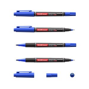 ErichKrause Double-sided permanent marker Double P-80 Blue (CD/DVD MARKER DUAL TIP)