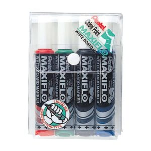 Pentel MWL6-04 Whiteboard Marker, 4 Pieces per Wallet
