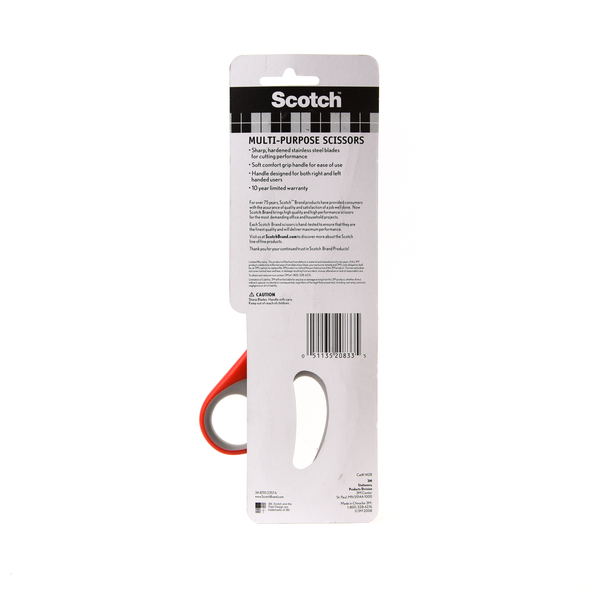 3M 1428 Scotch Multi Purpose Scissors 8 Inch - Image 2