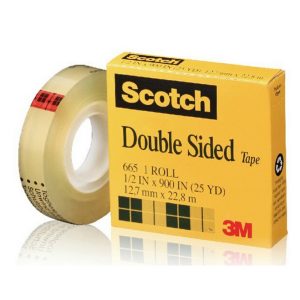 3M 665-1225 Scotch Double Sided Tape 1/2X25Y