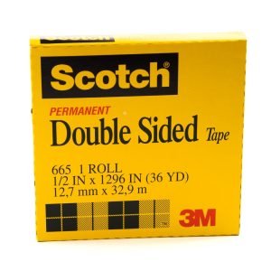 3M 665-1236 Scotch Dbl.sided Tape 1/2X36YARDS