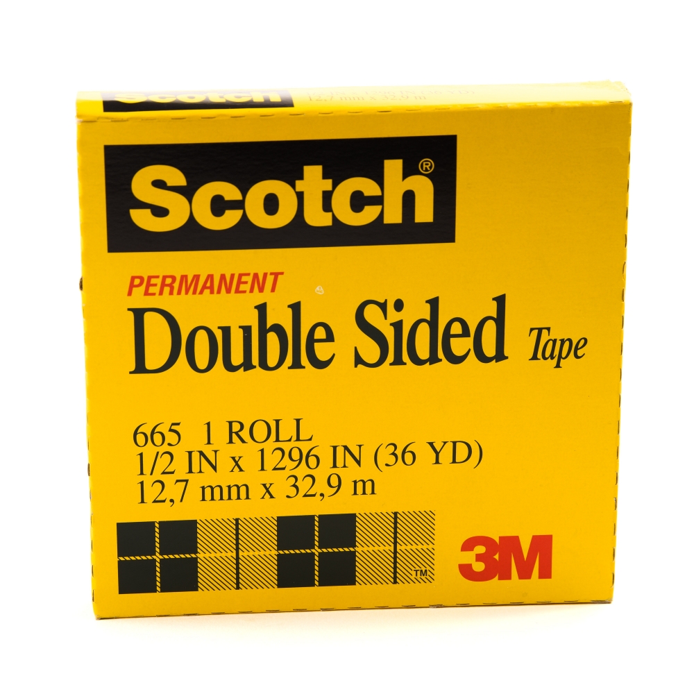 3M 665-1236 Scotch Dbl.sided Tape 1/2X36YARDS