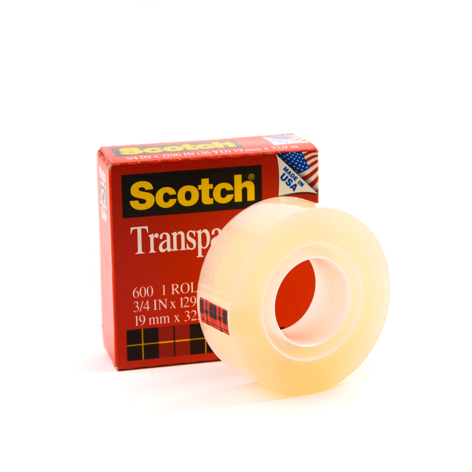 3M 600 Scotch Transparent Tape 3/4" x 36 Yards - Image 2