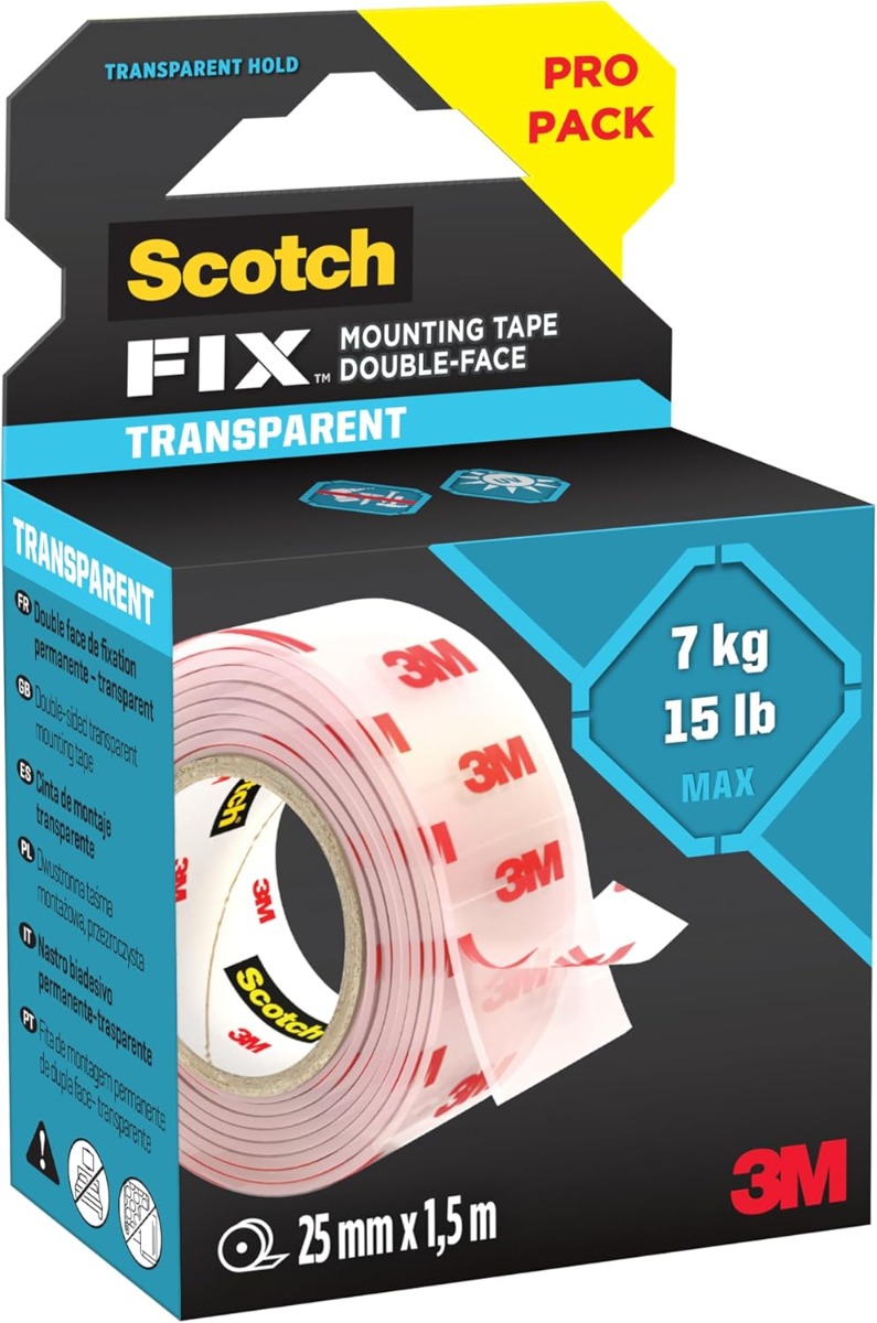 3M 401H Scotch Clear Mounting Tape Heavy Duty (Double Sided)