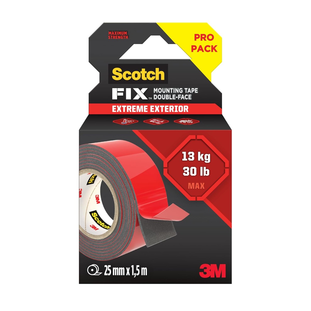 3M Scotch 414H Extreme Double Sided Mounting Roll, 1in x 50in - Image 2