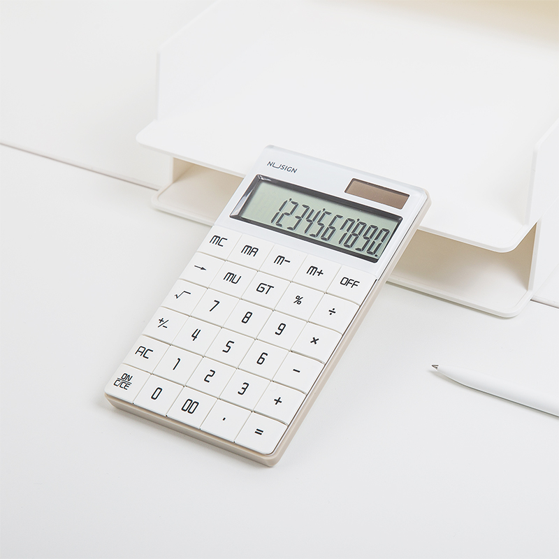 deli ENS041 Calculator, 165.3×103.2×14.7mm, 12 digits, White - Image 4