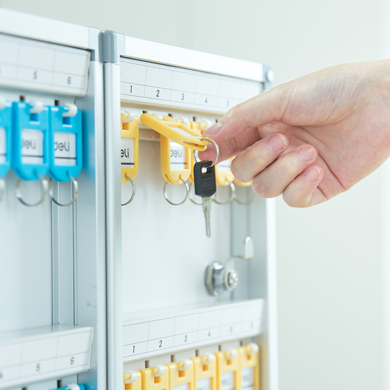deli 50803 Key Cabinet, 398*63*782mm; 120 keyhole, Silver - Image 4