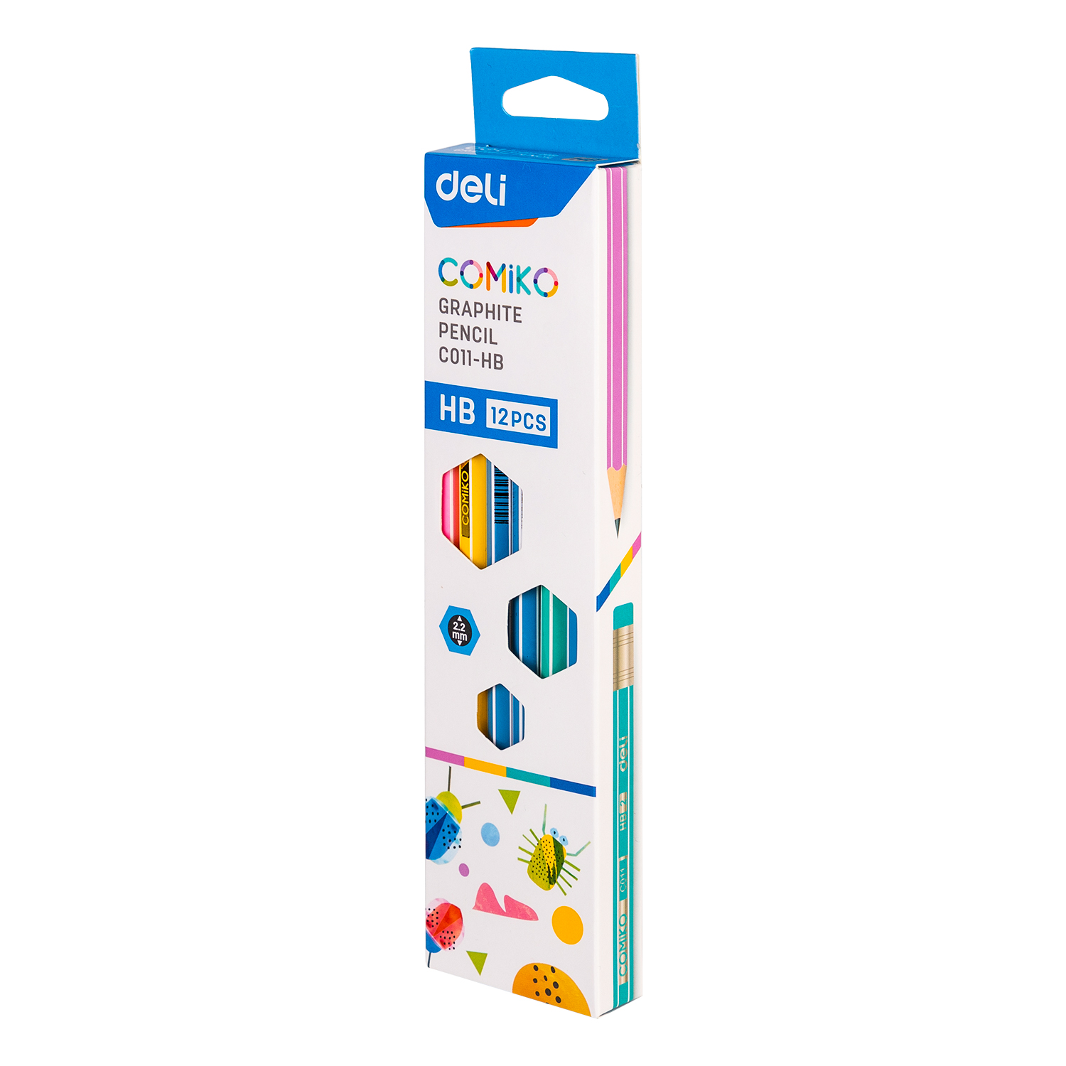 deli EC011-HB Graphite Pencil, HB, Assorted Colors - Image 4