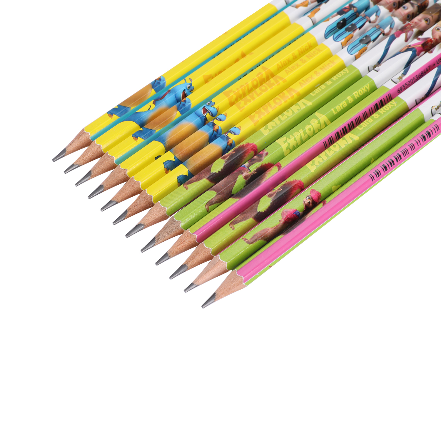 deli EU52900 Graphite Pencil, 2B, Assorted Colors - Image 4