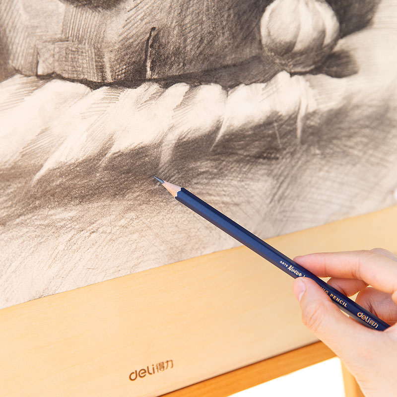 deli S999-2H Sketching Pencil, 2H, Blue - Image 4