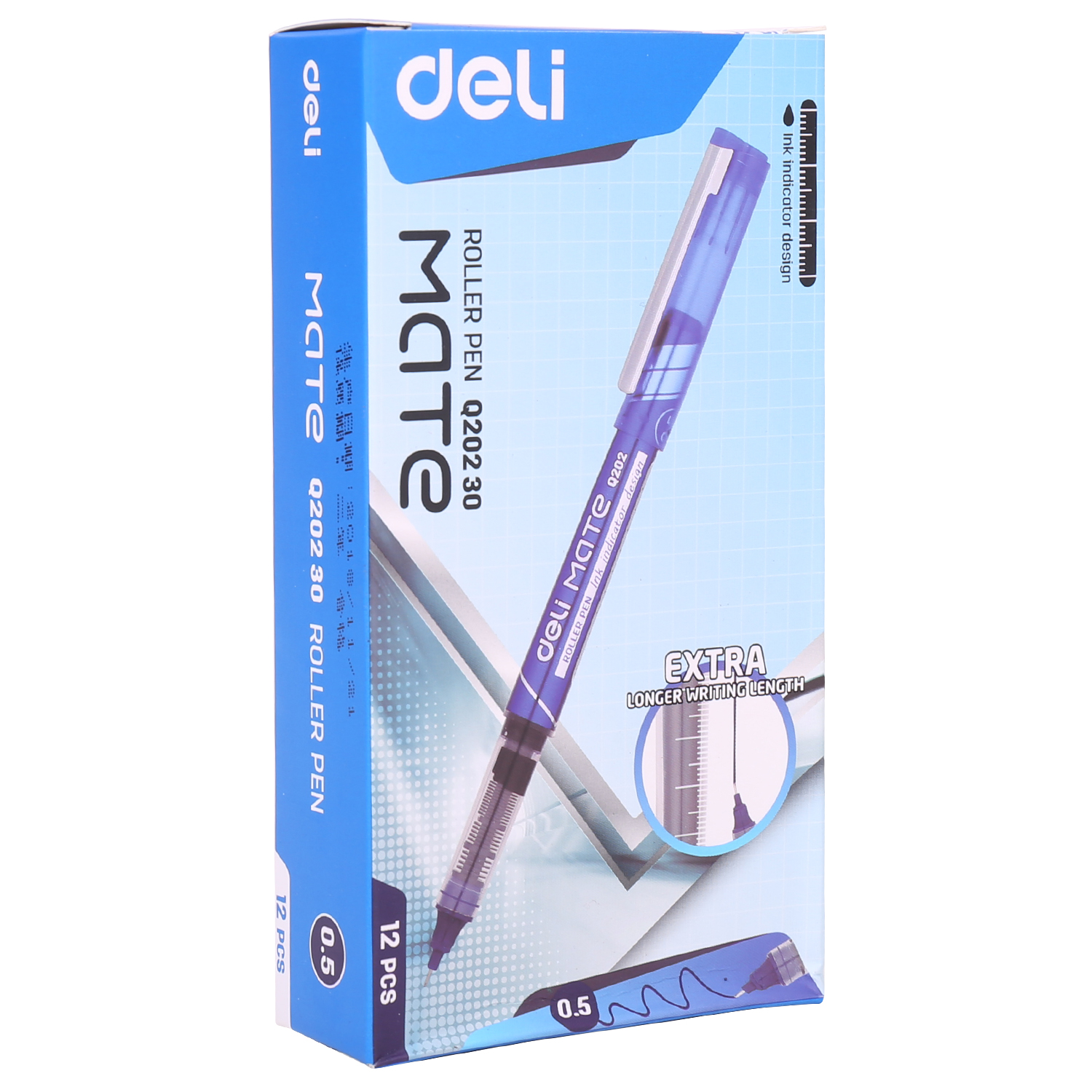 deli EQ20230 Roller Pen, Bullet tip:0.5mm, Blue - Image 4