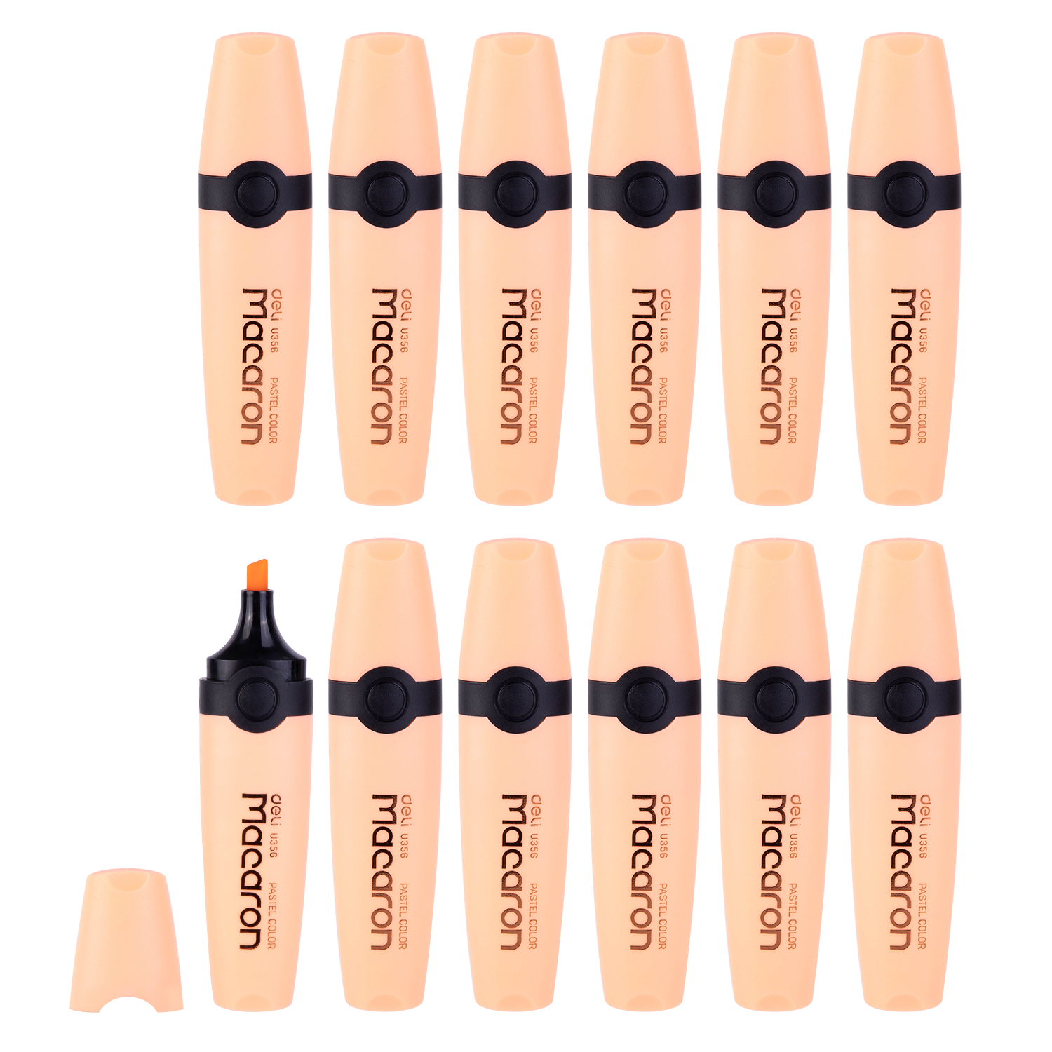 deli EU356-OR Highlighter, Chisel tip:1-5mm, Orange - Image 4