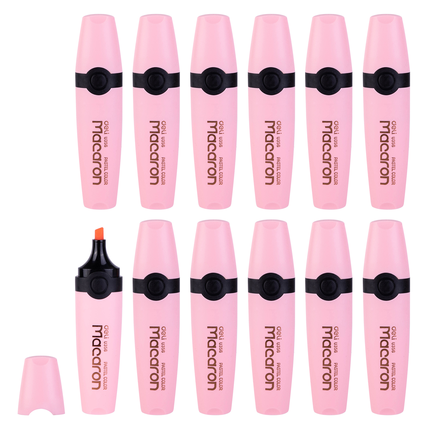 deli EU356-PK Highlighter, Chisel tip:1-5mm, Pink - Image 4