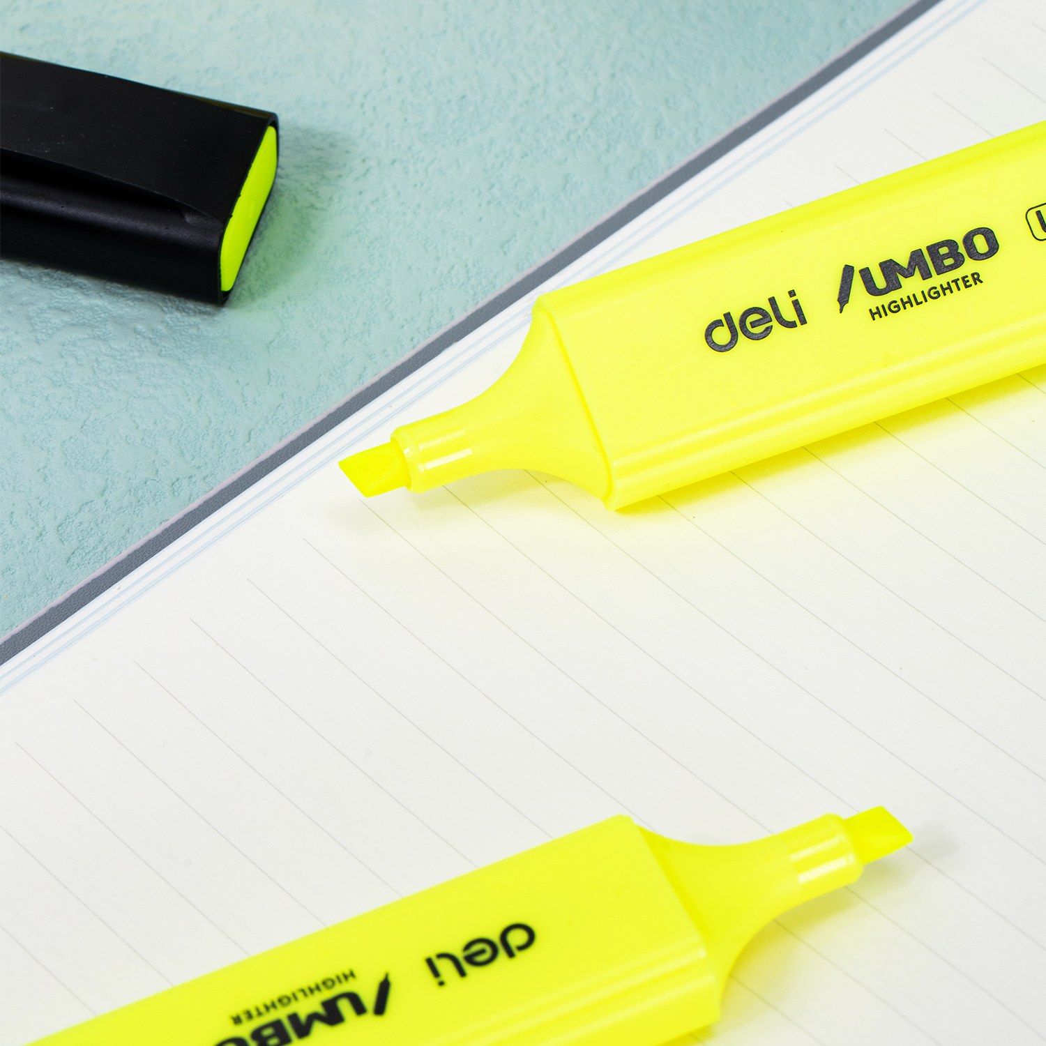 deli EU366-YL Highlighter, Chisel tip: 1~5mm, Yellow - Image 4
