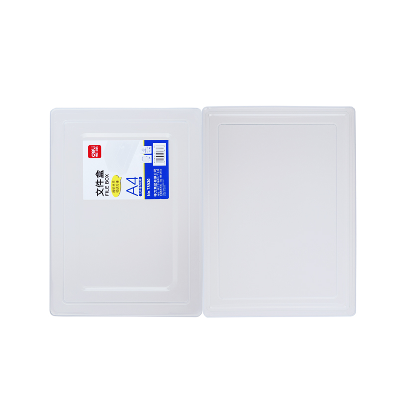 deli 78930 File Box, A4,320*235*64mm, Transparent - Image 4