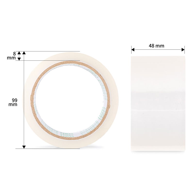deli 30212 Packing Tape, 48mm*60y*45um(6rolls/tube), Transparent - Image 3