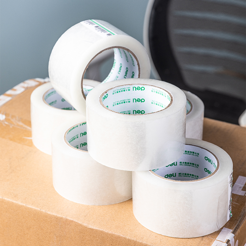 deli 33301 Packing Tape, 60mm*100y*45um, Transparent - Image 4